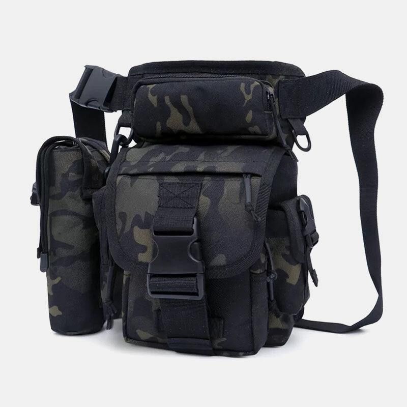 Mężczyźni Nylon Kamuflaż Tactical Riding Fishing Outdoor Sprzęt Narzędziowy Torba Do Przechowywania Torba Na Nogę Torba Biodrowa