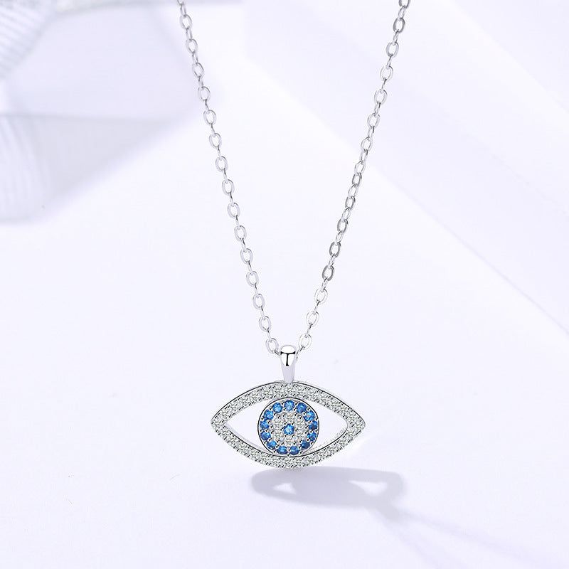 S925 Sterling Silver Biżuteria Europejska I Amerykańska Atmosferyczne Demon Eye Naszyjnik Eye Pendant