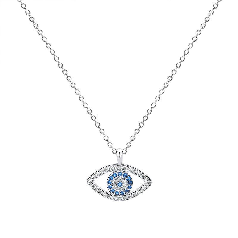 S925 Sterling Silver Biżuteria Europejska I Amerykańska Atmosferyczne Demon Eye Naszyjnik Eye Pendant