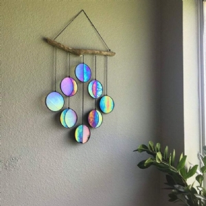 Wiszące Ozdoby Girlanda-Decor Mirror Art-Tęcza-Faza Księżyca Boho Home Chic