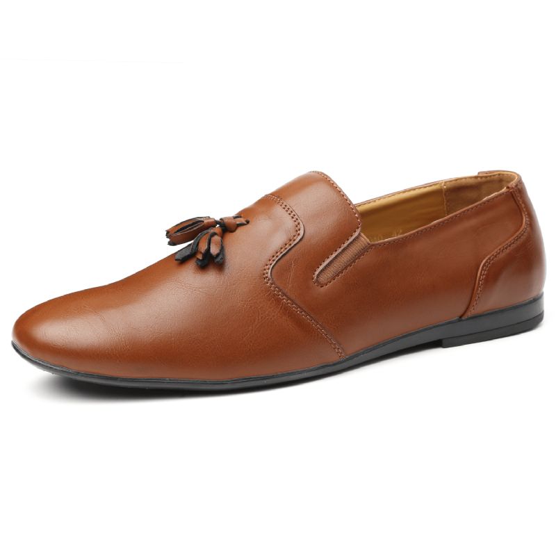 Menico Męskie Antypoślizgowa Dekoracja Z Frędzlami Slip On Codzienne Leather Oxfords