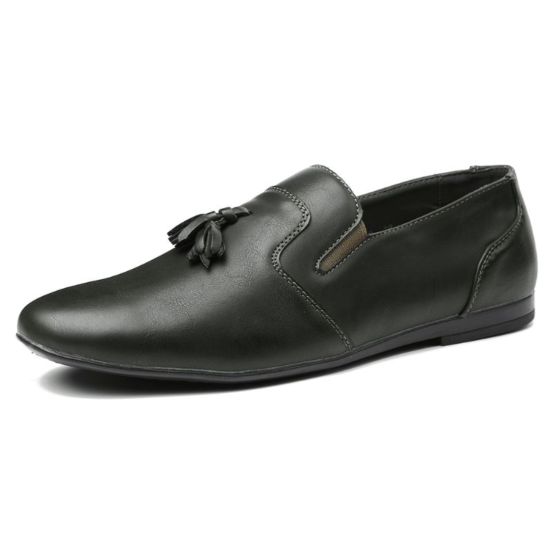 Menico Męskie Antypoślizgowa Dekoracja Z Frędzlami Slip On Codzienne Leather Oxfords