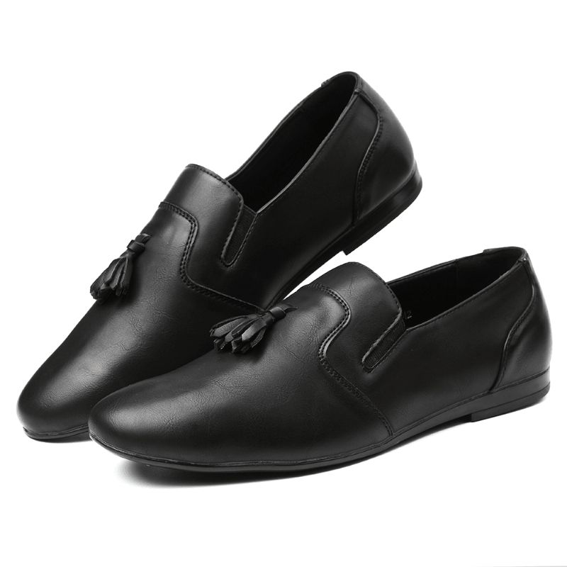 Menico Męskie Antypoślizgowa Dekoracja Z Frędzlami Slip On Codzienne Leather Oxfords