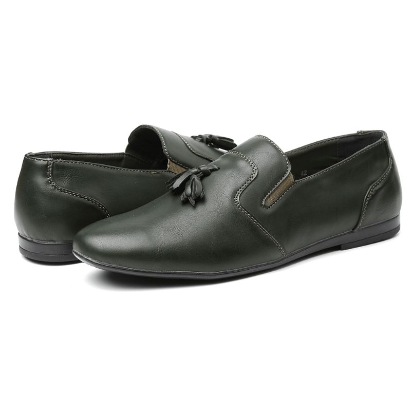 Menico Męskie Antypoślizgowa Dekoracja Z Frędzlami Slip On Codzienne Leather Oxfords