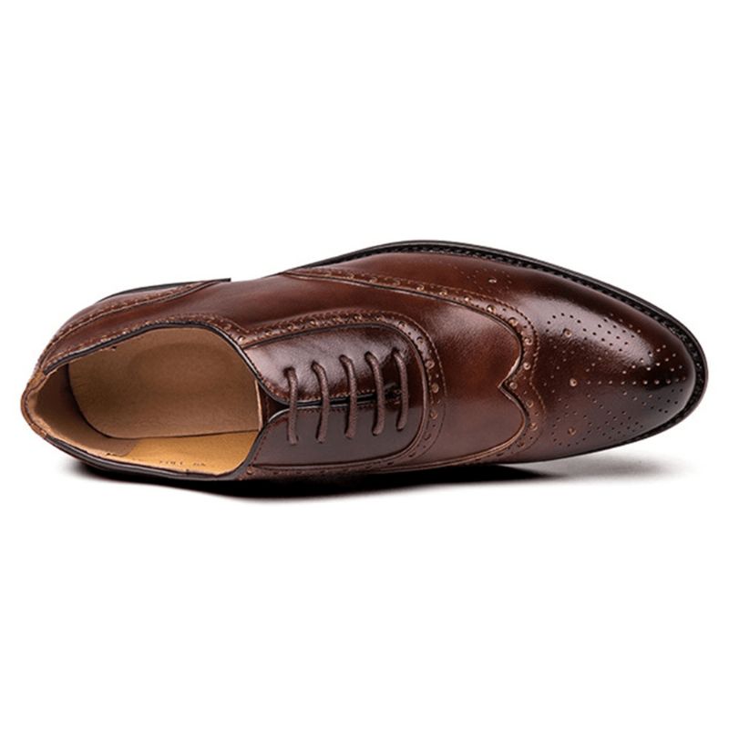 Męskie Brogue Rzeźbione Formalne Buty Do Sukienki Codzienne Business Oxfords