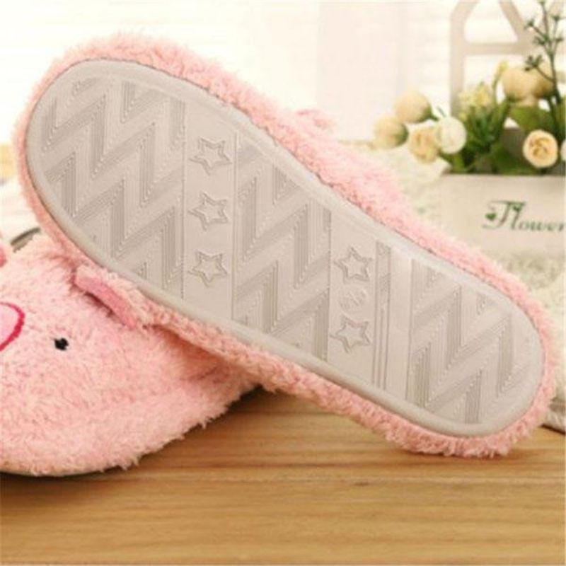 Nowy Winter Lover Cartoon Pig Keep Warm Pluszowa Bawełna Home Indoor Lovely Slipper