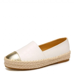 Kobiety Codzienne Splicing Slip On Espadrille Loafers Mieszkania Buty Rybackie