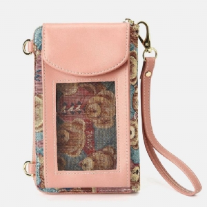 Damskie Bear Pattern 12 Miejsc Na Karty Portmonetka Na Telefon Torba Crossbody Torba Na Sprzęgło