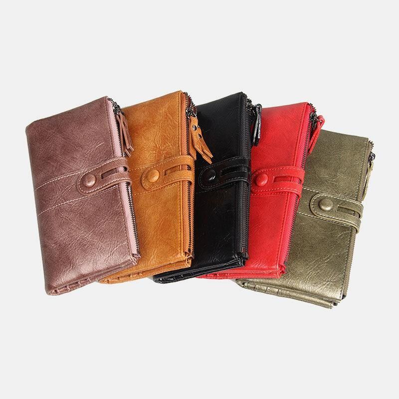 Kobiety Multi-Sloty 12 Gniazd Na Karty Zipper Bifold 6.3 Cala Długi Portfel Na Telefon