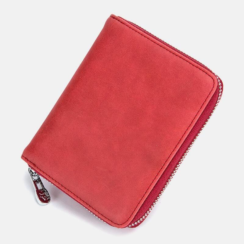 Kobiety Prawdziwa Skóra Rfid Anti-Theft Organ Design Milti-Card Slot Card Bag Card Holder Wallet