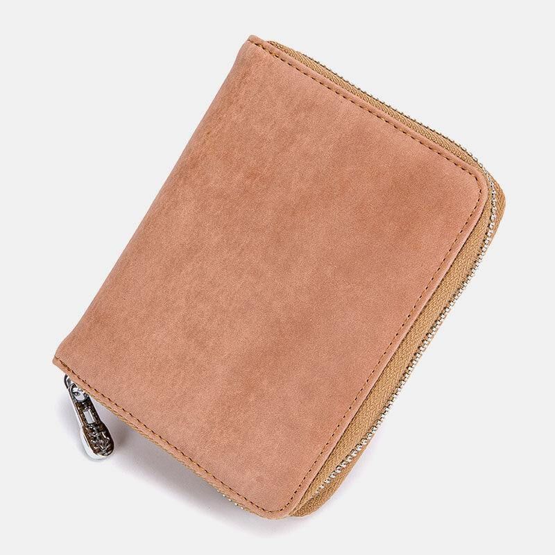 Kobiety Prawdziwa Skóra Rfid Anti-Theft Organ Design Milti-Card Slot Card Bag Card Holder Wallet