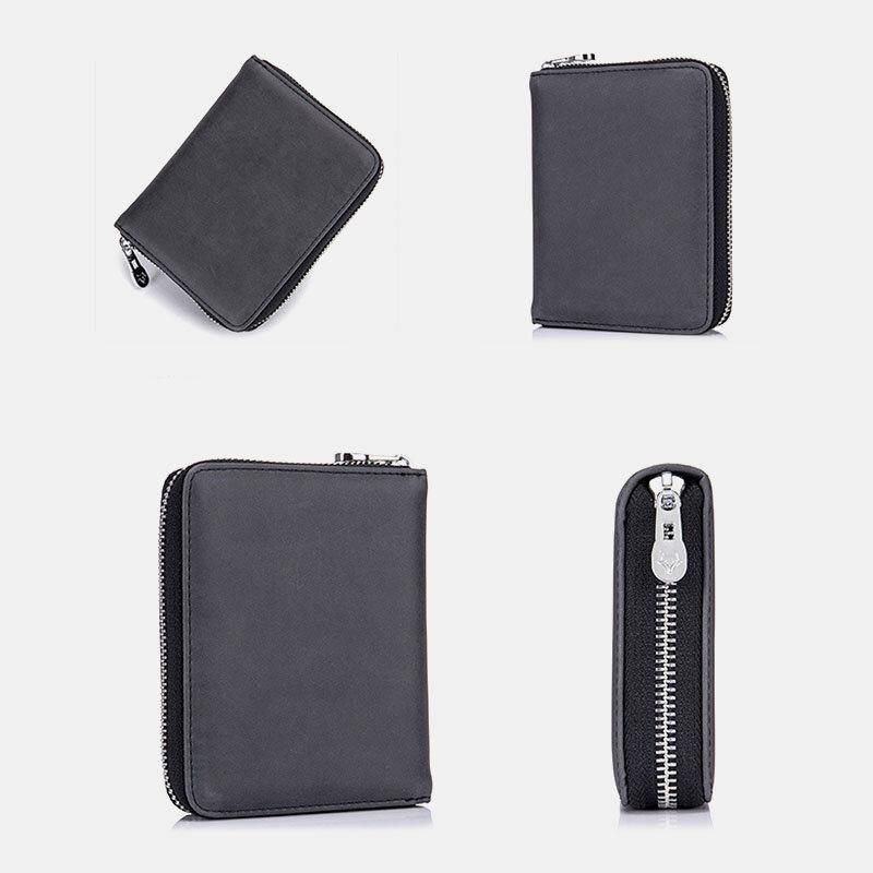 Kobiety Prawdziwa Skóra Rfid Anti-Theft Organ Design Milti-Card Slot Card Bag Card Holder Wallet