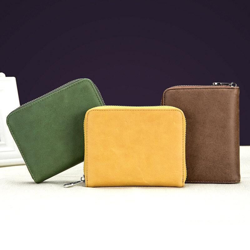 Kobiety Prawdziwa Skóra Rfid Anti-Theft Organ Design Milti-Card Slot Card Bag Card Holder Wallet