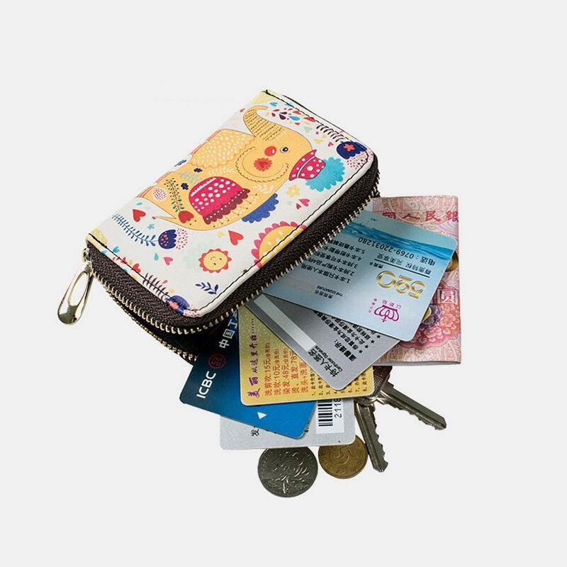 Kobiety Pu Leather Rfid Anti-Theft Organ Design Multi-Card Slot Mini Cute Purse