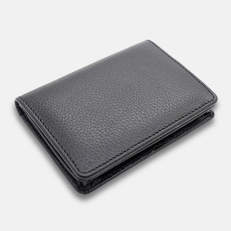 Mężczyźni Prawdziwa Skóra Duża Pojemność Bifold Retro Business Multi-Card Slot Holder Wizytownik Na Wizytówki Wizytownik Na Karty Kredytowe Portfel