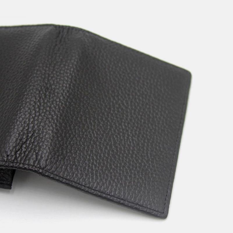 Mężczyźni Prawdziwa Skóra Duża Pojemność Bifold Retro Business Multi-Card Slot Holder Wizytownik Na Wizytówki Wizytownik Na Karty Kredytowe Portfel