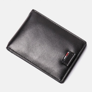 Mężczyźni Prawdziwa Skóra Vintage Business Cowhide Rfid Multi-Card Slot Money Clip Card Holder Portfel