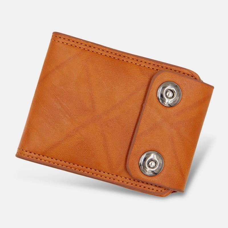 Mężczyźni Pu Leather Dollar Pattern Bifold Sort Multi-Card Slot Card Holder Portfel Na Monety