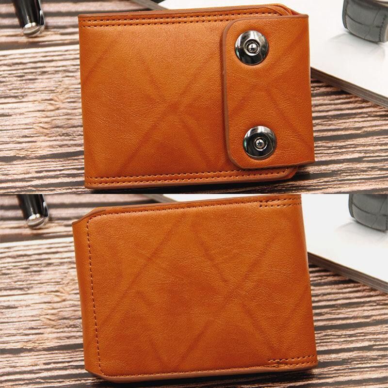 Mężczyźni Pu Leather Dollar Pattern Bifold Sort Multi-Card Slot Card Holder Portfel Na Monety