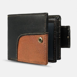 Męska Skórzana Bifold Rfid Anti-Theft Multi-Card Slot Retro Codzienne Card Holder Portfel Na Monety