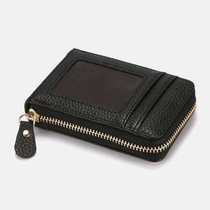 Męskie Faux Leather Rfid Anti-Theft Organ Shape Portfel Na Karty Z Wieloma Gniazdami