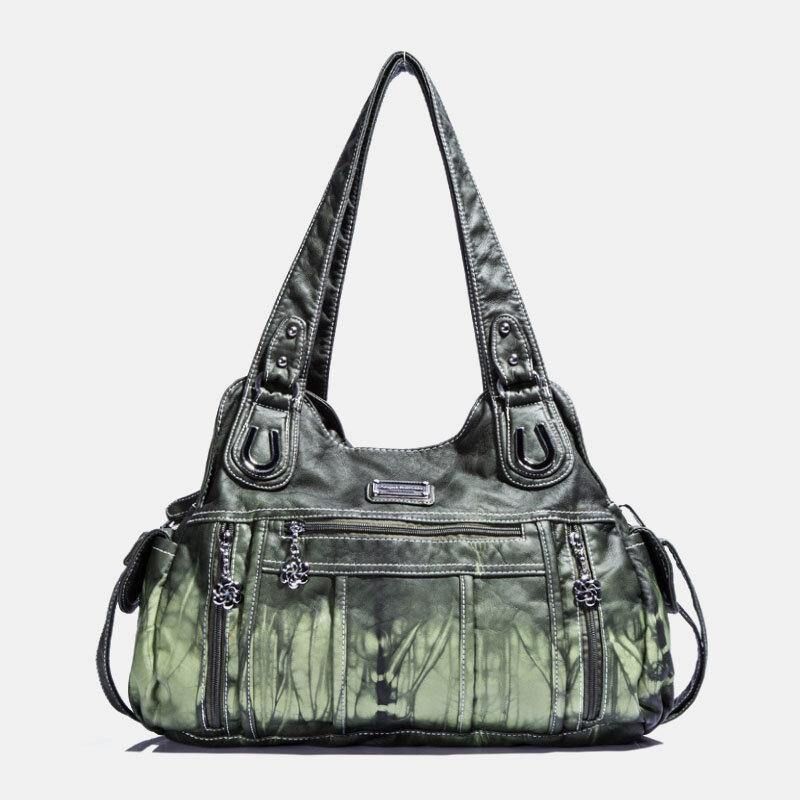 Angel Kiss Damskie Pu Leather Multi-Carry Solid Color Crossbody Bag Torba Na Ramię Torebka Na Ramię