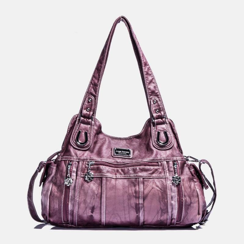 Angel Kiss Damskie Pu Leather Multi-Carry Solid Color Crossbody Bag Torba Na Ramię Torebka Na Ramię