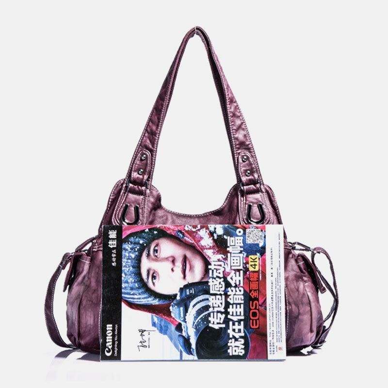 Angel Kiss Damskie Pu Leather Multi-Carry Solid Color Crossbody Bag Torba Na Ramię Torebka Na Ramię