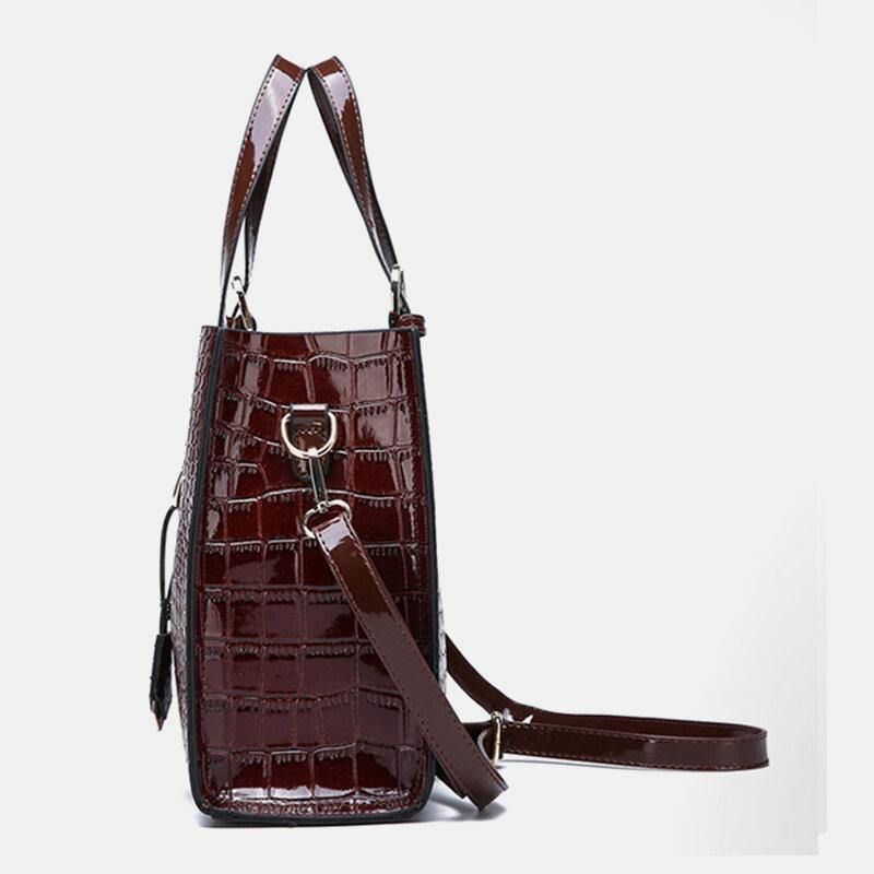 Kobiety 2 Szt. Alligator Pu Multi-Pocket Torebka O Dużej Pojemności Crossbody Bag Tote