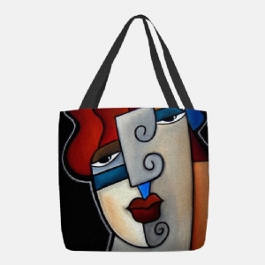 Kobiety Czuły Styl Picasso Multicolor Cartoon Rysunek Torebka Z Nadrukiem Torba Na Ramię Tote