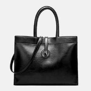 Kobiety Faux Leather Retro Multi-Pocket Torebka Na Ramię O Dużej Pojemności Tote