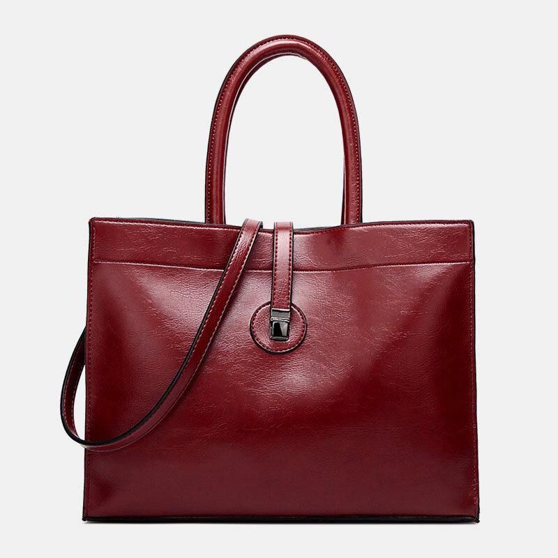 Kobiety Faux Leather Retro Multi-Pocket Torebka Na Ramię O Dużej Pojemności Tote