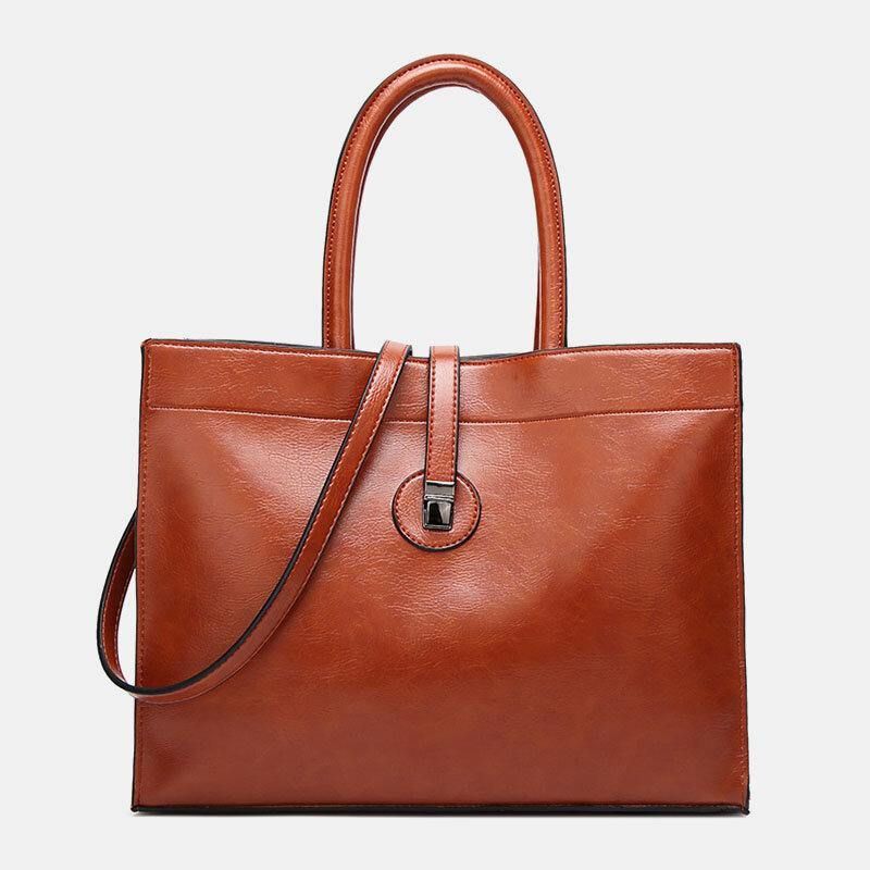 Kobiety Faux Leather Retro Multi-Pocket Torebka Na Ramię O Dużej Pojemności Tote