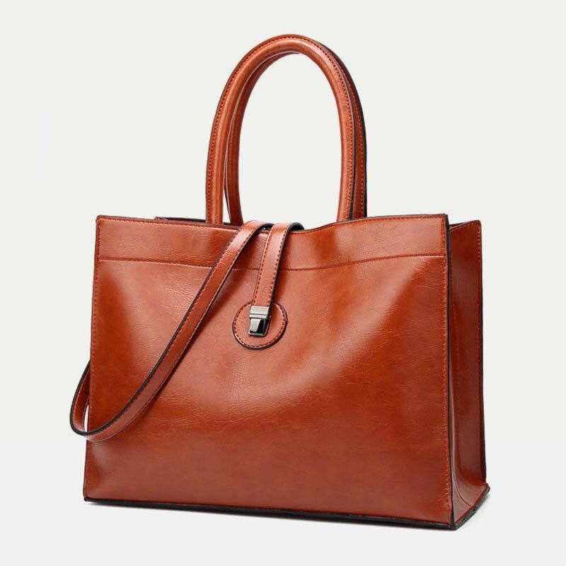 Kobiety Faux Leather Retro Multi-Pocket Torebka Na Ramię O Dużej Pojemności Tote