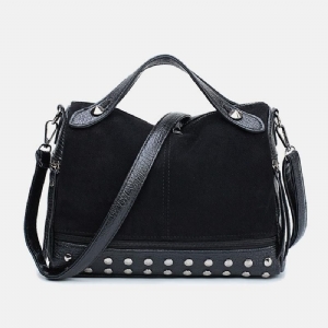 Kobiety Nit Vintage Pu Skórzana Wielofunkcyjna Torba Crossbody Torba Na Ramię Torebka