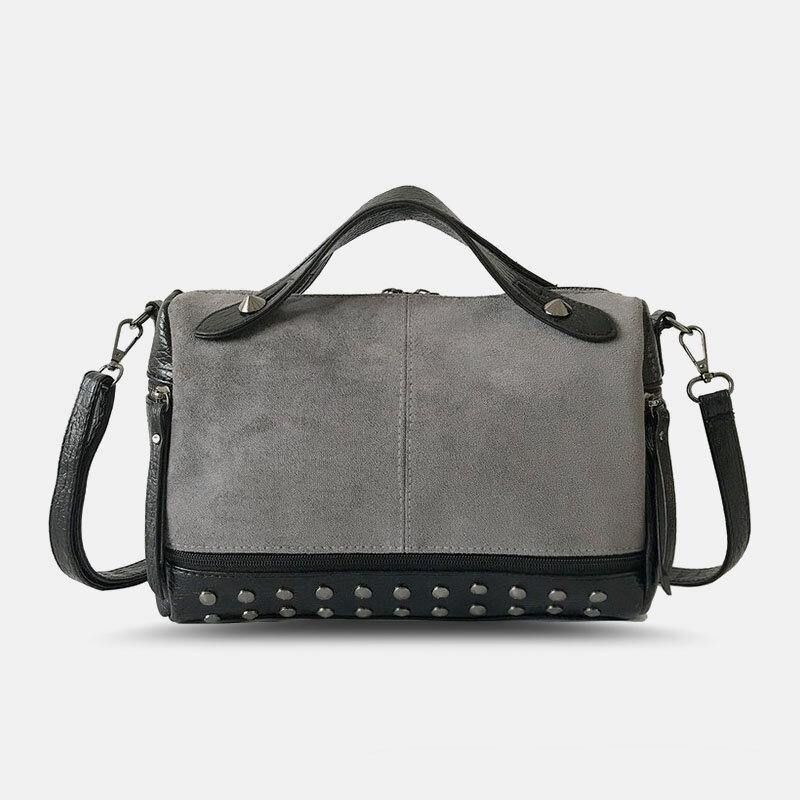 Kobiety Nit Vintage Pu Skórzana Wielofunkcyjna Torba Crossbody Torba Na Ramię Torebka