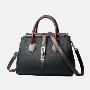 Kobiety Pu Leather Moda Codzienne Średnia Pojemność Jednolity Kolor Multi-Carry Torebka Torba Na Ramię Crossbody Bag