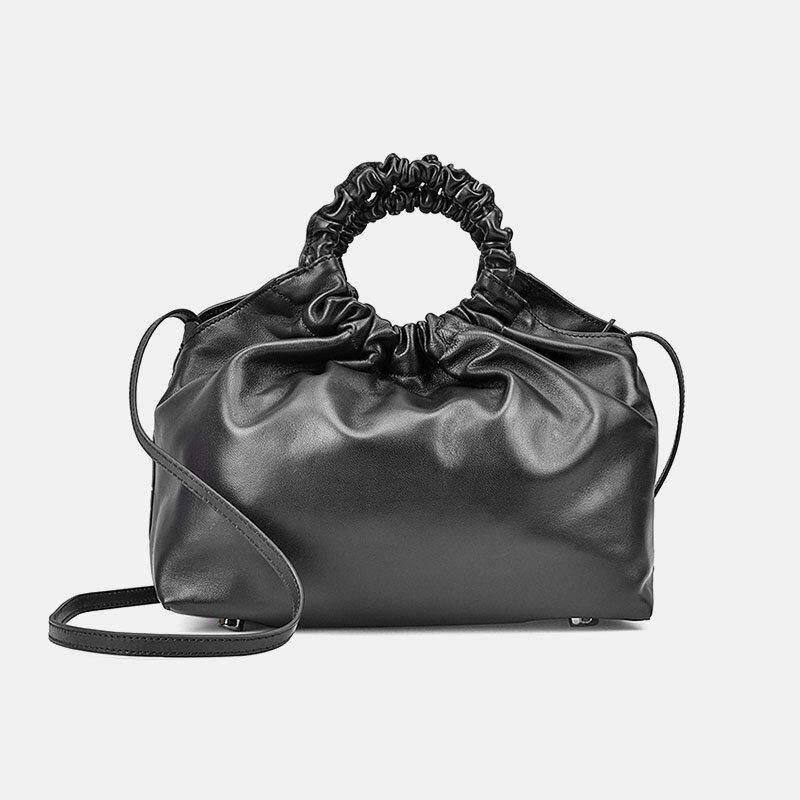 Kobiety Pu Leather Solid Color Shell-Shaped Torba Torebka Tornister Torba Na Ramię Torba Crossbody