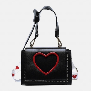 Kobiety Walentynki Hollow Out Love Haftowana Torba Crossbody Torba Na Ramię Torebka