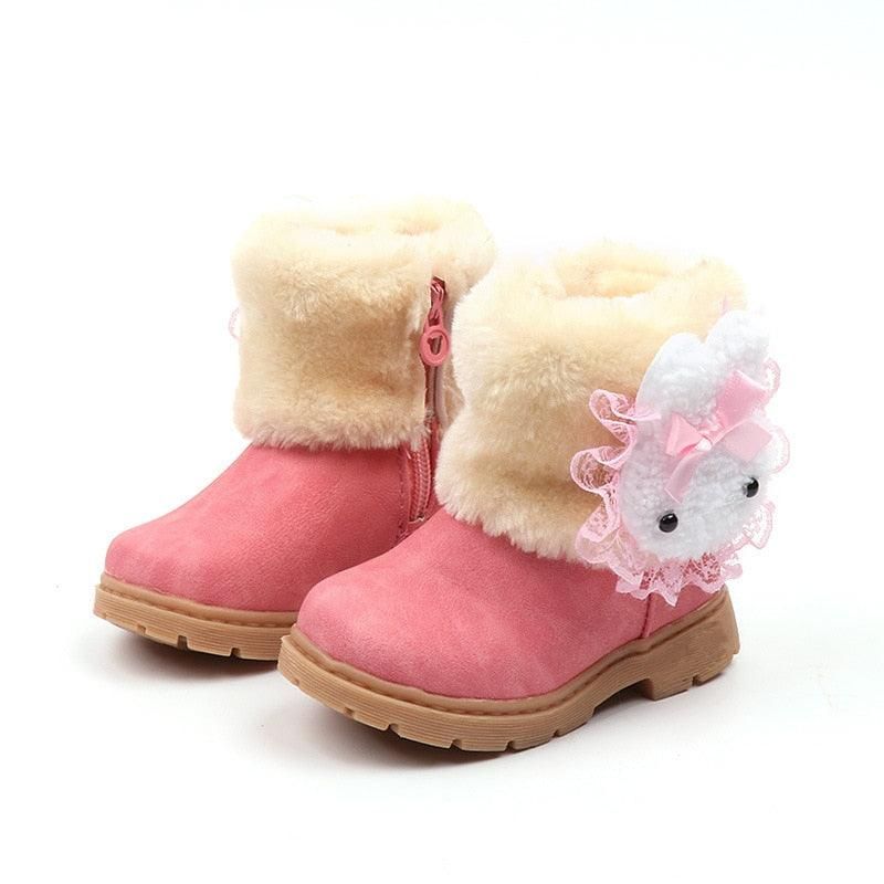 Dziewczęce Pluszowe Buty Zimowe Kawaii