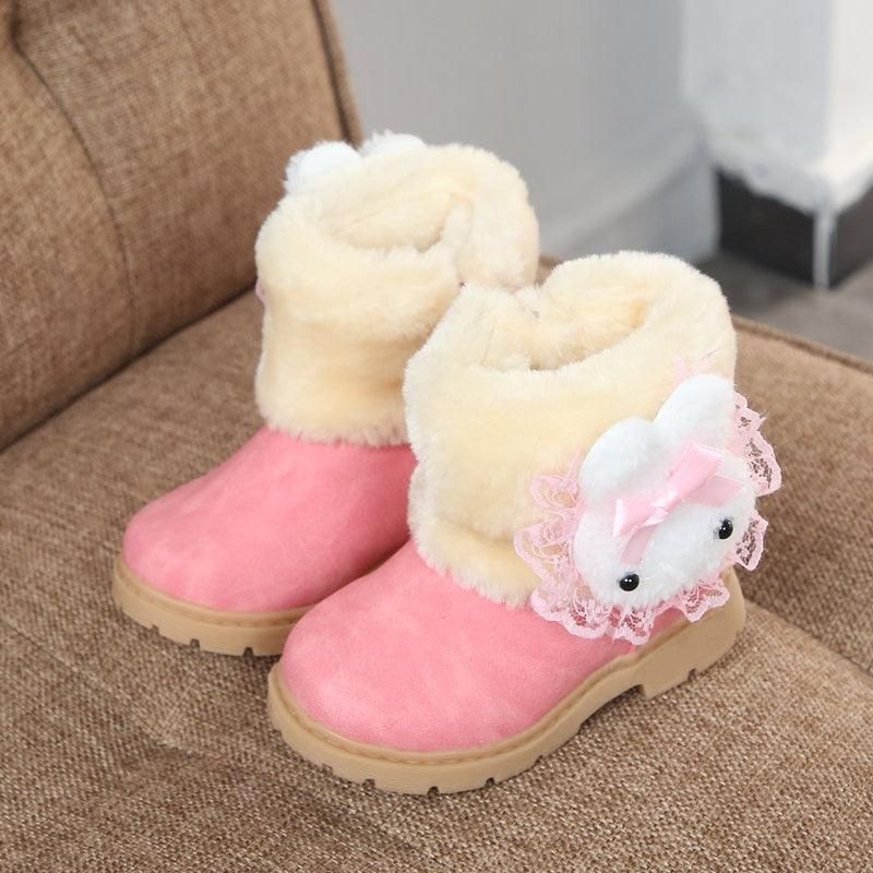 Dziewczęce Pluszowe Buty Zimowe Kawaii