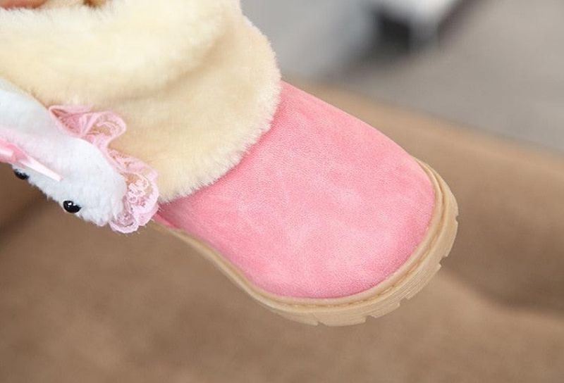 Dziewczęce Pluszowe Buty Zimowe Kawaii