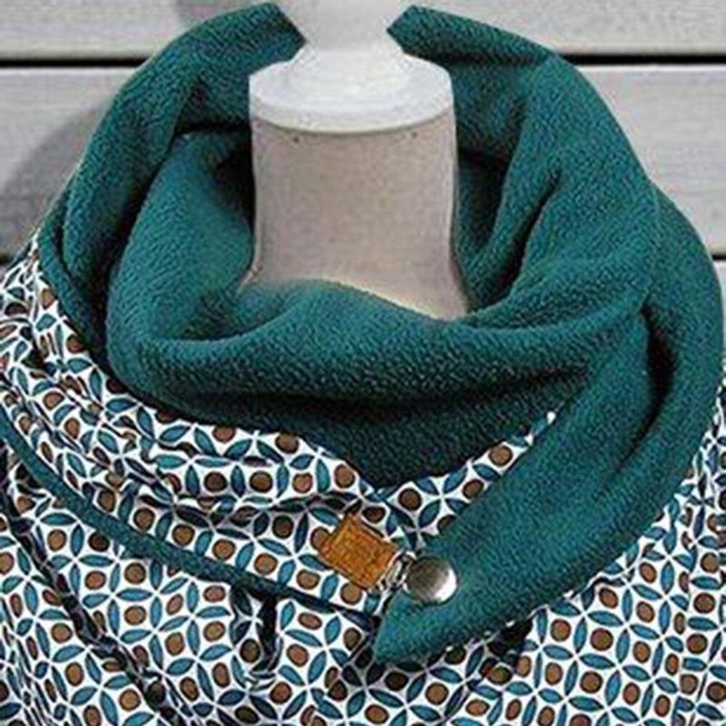 Damskie Cotton Plus Thick Keep Warm Winter Outdoor Codzienne Geometry Pattern Wielofunkcyjny Szalik