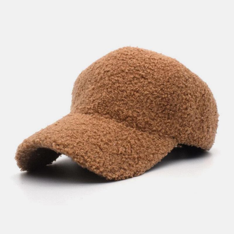 Kobiety Lamb Hair Warm Winter Outdoor Sunvisor Codzienne Couple Hat Baseball Hat