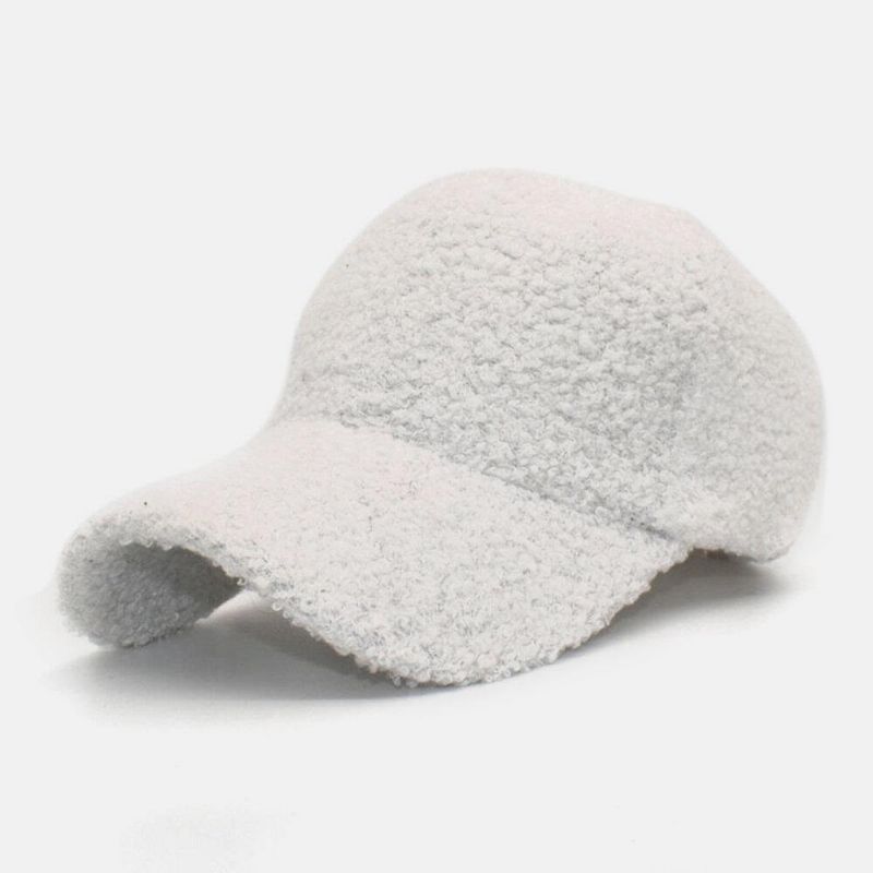 Kobiety Lamb Hair Warm Winter Outdoor Sunvisor Codzienne Couple Hat Baseball Hat