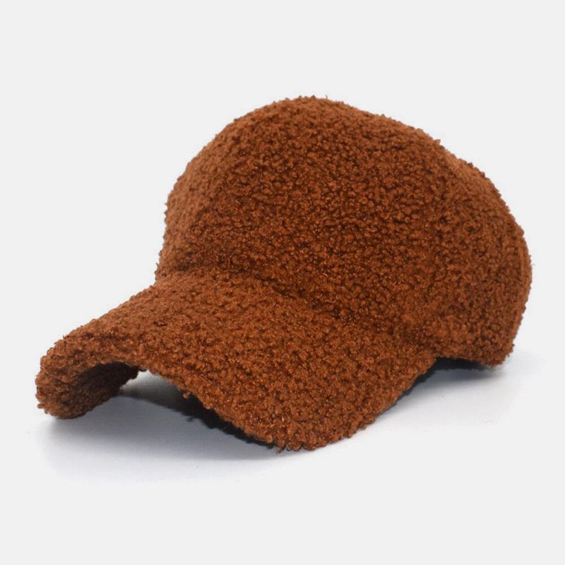 Kobiety Lamb Hair Warm Winter Outdoor Sunvisor Codzienne Couple Hat Baseball Hat