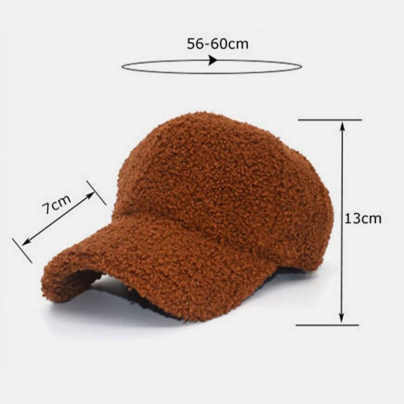 Kobiety Lamb Hair Warm Winter Outdoor Sunvisor Codzienne Couple Hat Baseball Hat