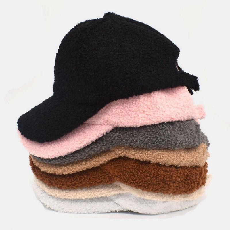 Kobiety Lamb Hair Warm Winter Outdoor Sunvisor Codzienne Couple Hat Baseball Hat