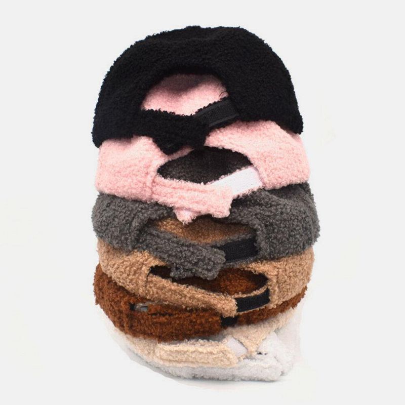 Kobiety Lamb Hair Warm Winter Outdoor Sunvisor Codzienne Couple Hat Baseball Hat