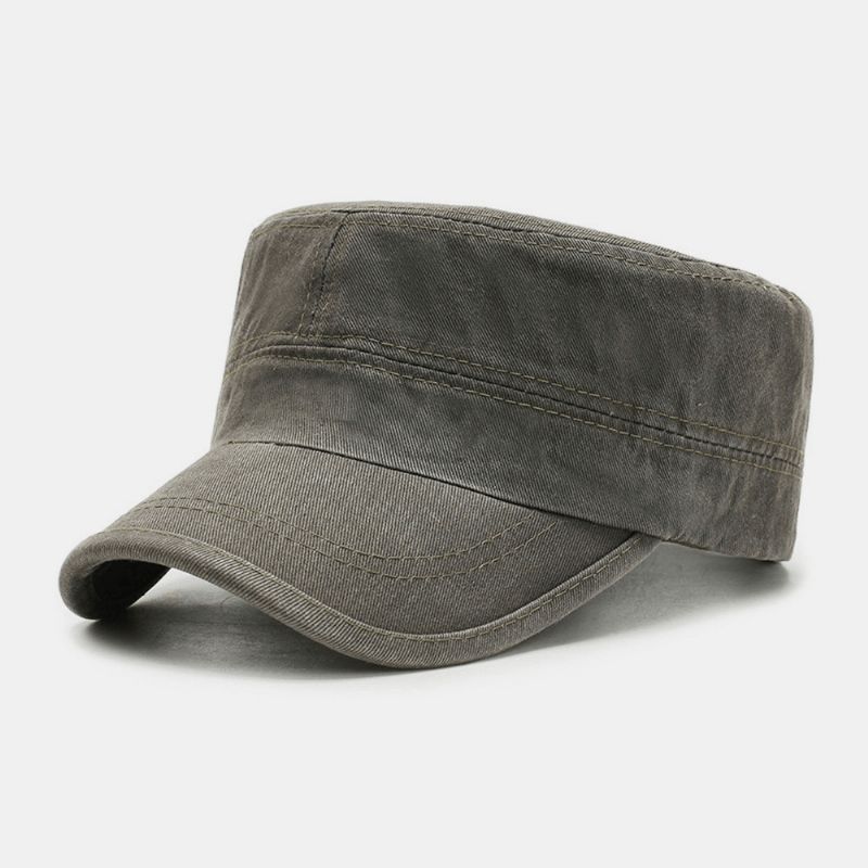 Męska Bawełniana Etykieta Listowa Outdoor Sunshade Codzienne Military Cap Flat Cap Caped Cap